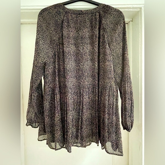 DR2 Women's Size 2X Floral Print Chiffon Blouse - Picture 2 of 8